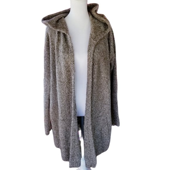 Athleta Sweaters - Athleta Brown Open Front Wool Yak Long Cardigan L